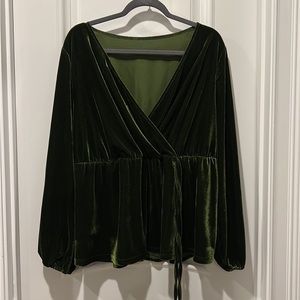 Women’s Plus Velvet Blouse